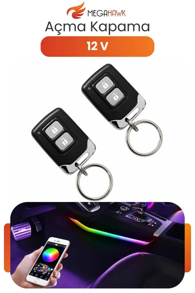 12V Uzaktan Kumandalı Açma Kapama Modülü Universal Araç Kontrol Sistemi Seti T-240 ürün görseli 1