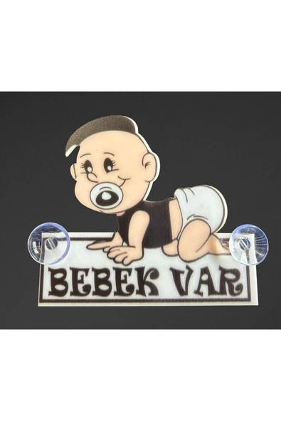 Arabada Bebek Var Araba Stickeri Fanatik Bebek Pleksi Vantuzlu ürün görseli 1