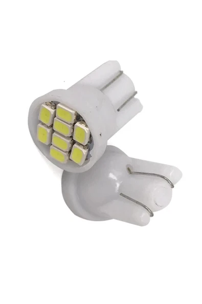 Cam T10 LED Ampül Yeni Nesil 12V 5W Beyaz Renk 2 Adet ürün görseli 1
