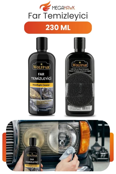 Far Temizleyici 230 ml Far Parlatıcı Sararma Giderici Çizik Giderme Oto Bakım ürün görseli 1