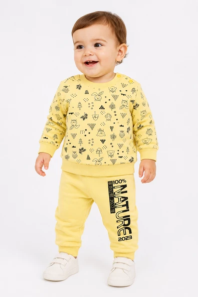 %100 Pamuk Erkek Bebek Çocuk Alt Üst Takım Pijama 538 ürün görseli 1