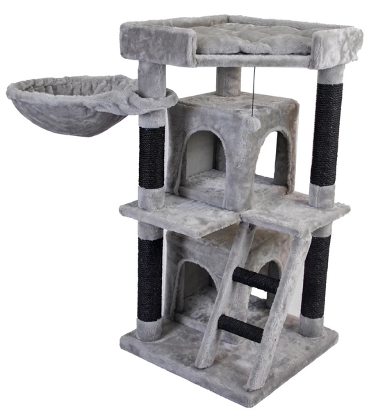 Tommy Çok Katlı Lüks Kedi 50x50x98 Evli Tırmalama Gri ürün görseli 1