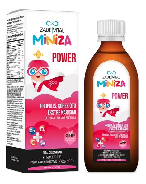 Zade Vital Miniza Power Propolis Çörek Otu Karışımı Şurup 150 ml ürün görseli 1