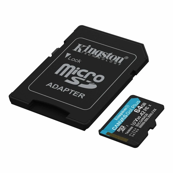 Kingston 64GB SDCG4/64GB Canvas Go Plus microSD Gen4 - Resim 2
