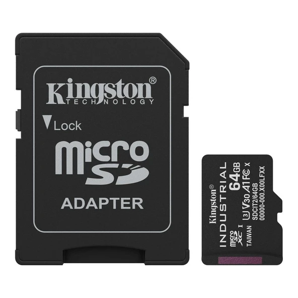 Kingston SDCIT2/64GB microSDHC Industrial C10 A1 pSLC Ca ürün görseli 1