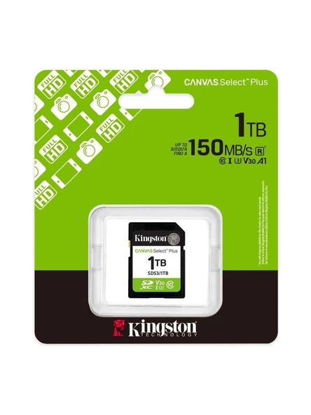 Kingston SDS3/1TB SDXC Canvas Select Plus Gen3 150MB ürün görseli 1