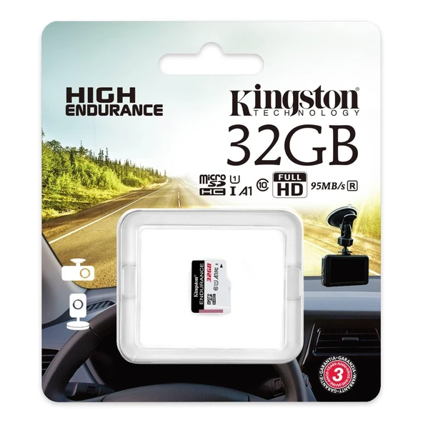 Kingston High Endurance SDCE/32GB Micro SDHC 95MB/S UHS-I - Resim 3