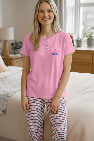 Kadın %100 Pamuk Pijama Takımı ürün görseli 1