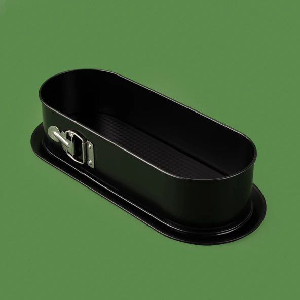 Classic Kelepçeli Baton Kek Kalıbı - Siyah - 34x12 cm ürün görseli 1