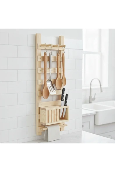 Ev dekka El İşçiliği: Delme Gerektirmeyen Kompakt Mutfak Organizer (60x40 cm) ürün görseli 1