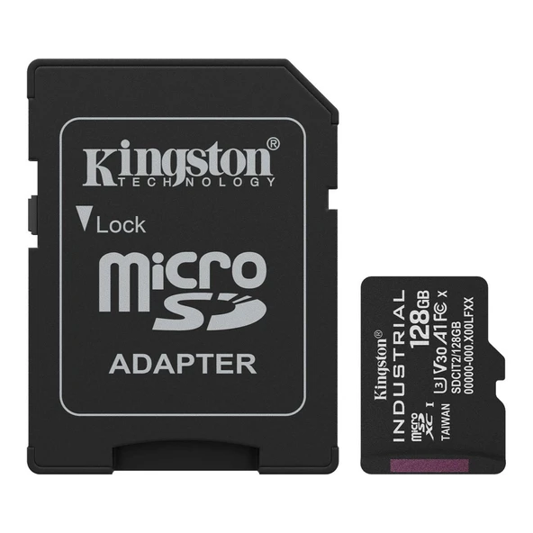 Kingston SDCIT2/128GB microSDHC Industrial C10 A1 pSLC Ca ürün görseli 1