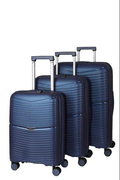 V2520 PP SUPER LIGHT VALİZ BLACK SET - Resim 5
