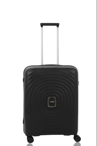 V2407 POLİCARBON VALİZ SİYAH SET - Resim 2