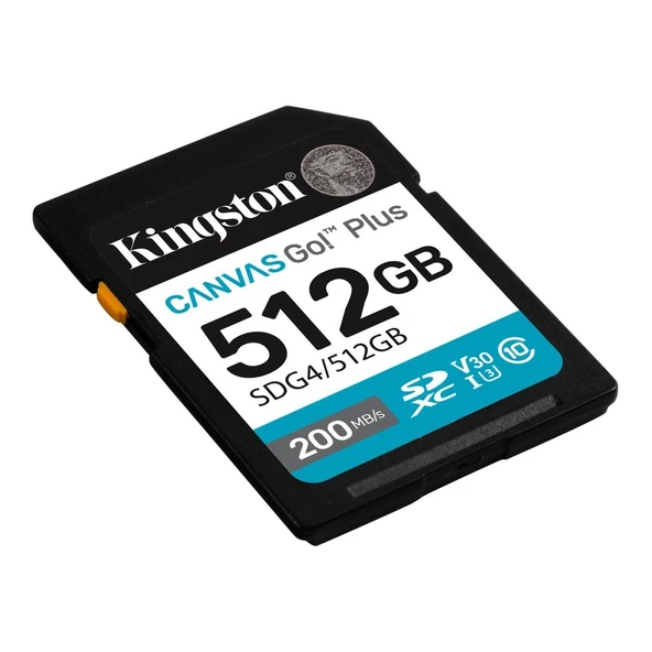 Kingston SDG4/512GB Canvas Go Plus SDXC SD Gen4 - Resim 2