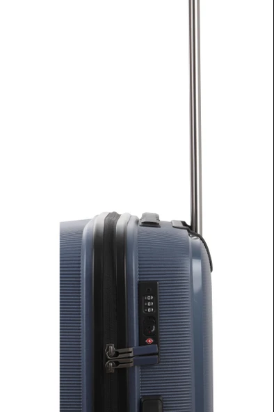 V2408 POLİCARBON VALİZ SİYAH SET - Resim 11