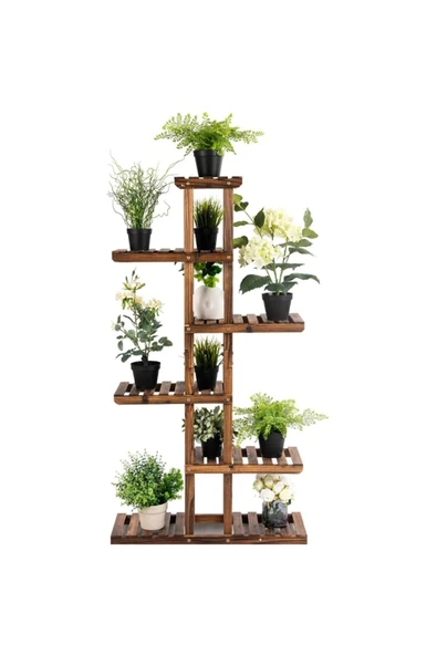 Ev dekka 120 cm Ahşap Saksı Standı - Çok Amaçlı Dekoratif Çiçek Rafı ve Balkon Düzenleyici ürün görseli 1