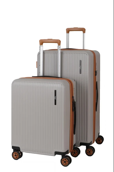 V2521 PC VALİZ SILVER SET - Resim 2