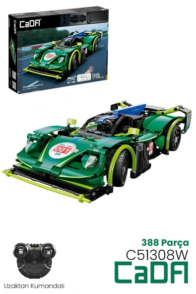 Cada Uzaktan Kumandalı Emerald Spor Araba (388 Parça) Oyuncak Yapım Seti Blok Araba FF-C51308W ürün görseli 1