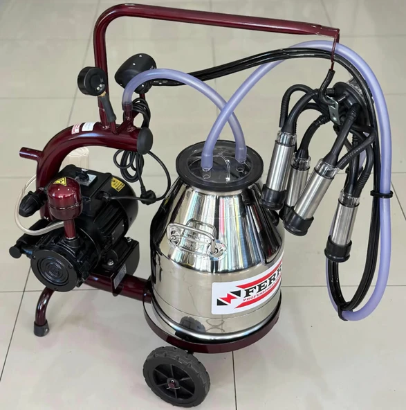 Ferrino C30 Tek Sağım Paslanmaz Krom Yağlı Süt Sağım Makinesi ürün görseli 1