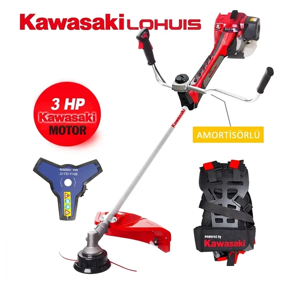 Kawasaki Lohuis Tj53e Cg522 U Yan Tip Benzinli Motorlu Tırpan 3 Hp ürün görseli 1