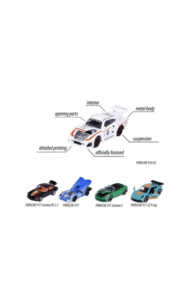 Majorette Porsche 5‘li Araba Seti 8502105002 - Resim 3