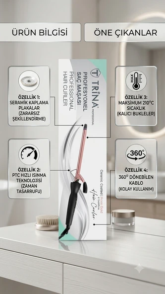 Trina Bronz Saç Maşası (13 Mm ) 0071 ürün görseli 1