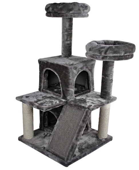 Tommy Çok Katlı Lüks Kedi 50x50x116 Evli Tırmalama Gri ürün görseli 1