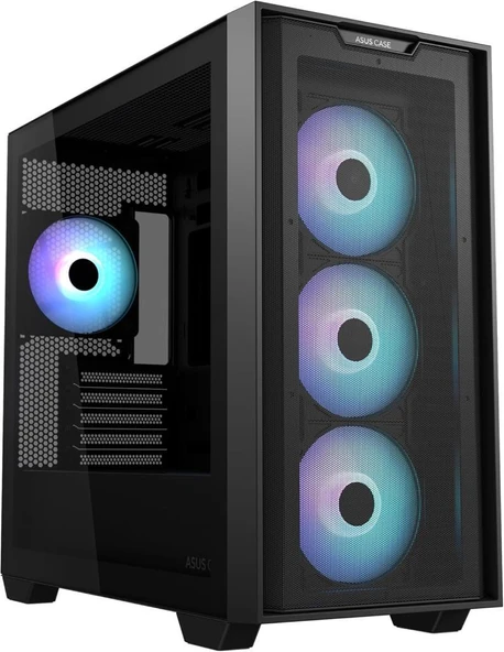 Asus A21 Plus ARGB Fanlı Siyah Micro ATX Oyuncu Kasası Outlet ürün görseli 1