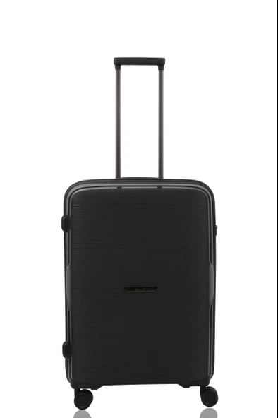 V2408 POLİCARBON VALİZ SİYAH SET - Resim 2