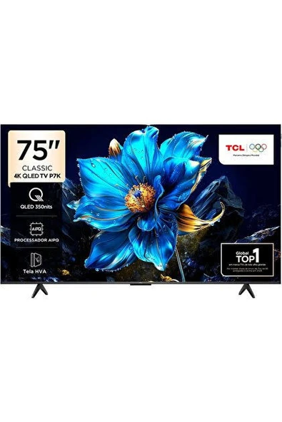 TCL 75P79K 190 Ekran 4K Ultra HD Google Smart QLED TV ürün görseli 1