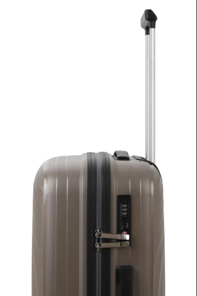 V2407 POLİCARBON VALİZ SİYAH SET - Resim 11