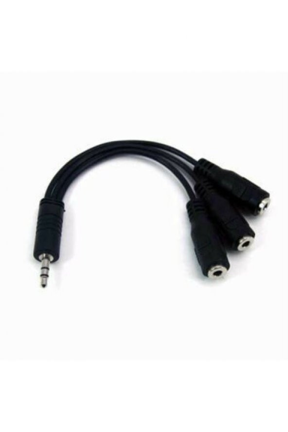 3 Lü Stereo Çoklayıcı 3 x 3.5 mm Aux SES SİSTEMİ KABLOSU ürün görseli 1
