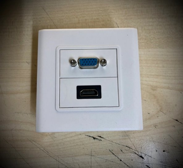 HDMI + VGA Duvar Prizi Hdmi Vga Priz Duvar Tipi ürün görseli 1