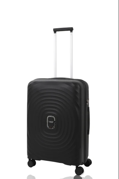 V2407 POLİCARBON VALİZ SİYAH SET - Resim 3