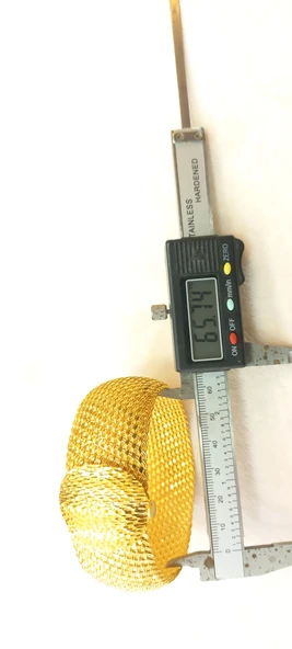 925 AYAR GÜMÜŞ KELEPÇE GOLD KAPLAMA - Resim 4