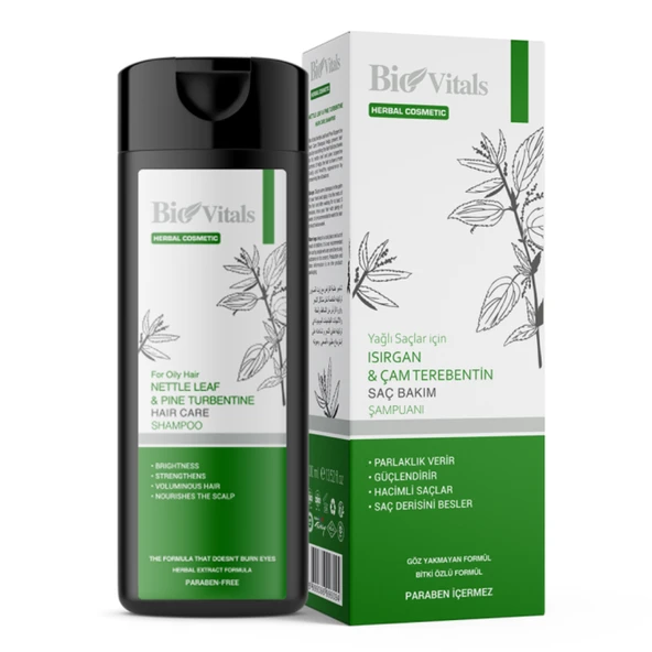 Bio Vitals Isırgan ve Çam Terebentin Saç Bakım Şampuanı 400ml ürün görseli 1