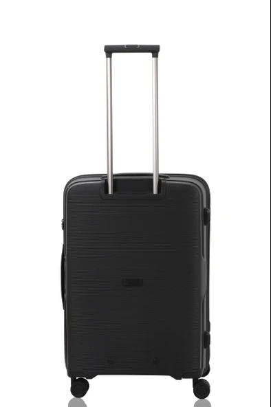 V2408 POLİCARBON VALİZ SİYAH SET - Resim 4