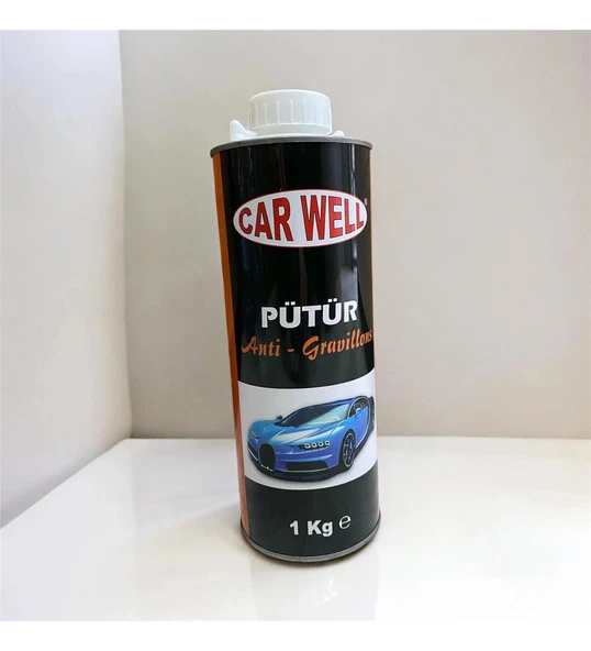 Car Well Anti Gravel Darbe Koruyucu Pütür Boya Beyaz 1 kg ürün görseli 1