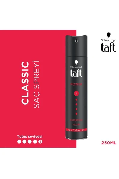Taft Power Caddeine Saç Spreyi No: 5 Up to 72 h 250 ml ürün görseli 1