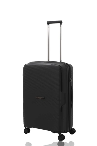 V2408 POLİCARBON VALİZ SİYAH SET - Resim 3