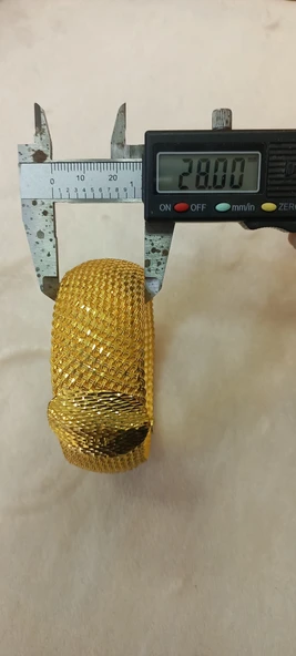 925 AYAR GÜMÜŞ KELEPÇE GOLD KAPLAMA - Resim 5