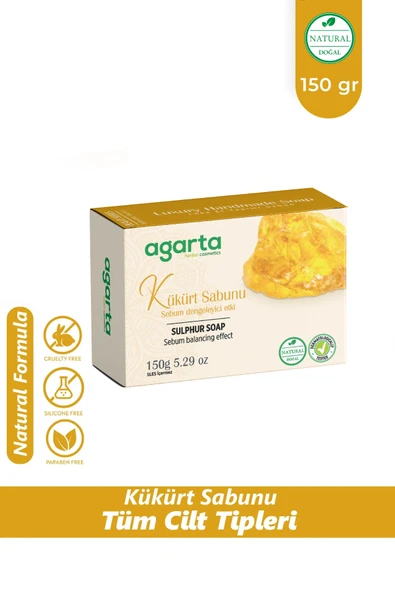 Agarta Leke Ve Kaşıntılar Için Bitkisel Kükürt Sabunu 150 gr ürün görseli 1