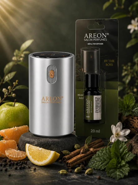 Areon Aromatik Difüzör Gümüş (Klasik Metal) + By the Boss ürün görseli 1