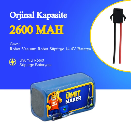 Goovi Robot Vacuum Robot Süpürge 2600 mAh 14.4V Batarya ürün görseli 1