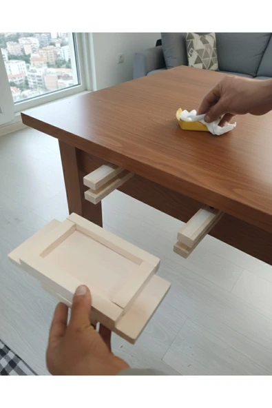 Ev dekka Pratik Masa Altı Atık Toplayıcı – Çift Taraflı Bantlı Montaj Gerektirmez silinebilir yüzey 25x10 cm ürün görseli 1