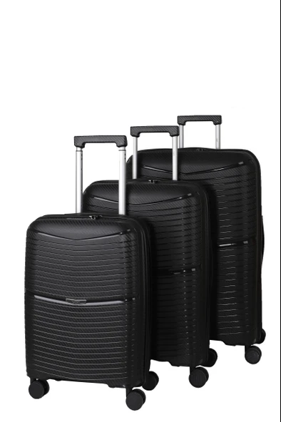 V2520 PP SUPER LIGHT VALİZ BLACK SET ürün görseli 1