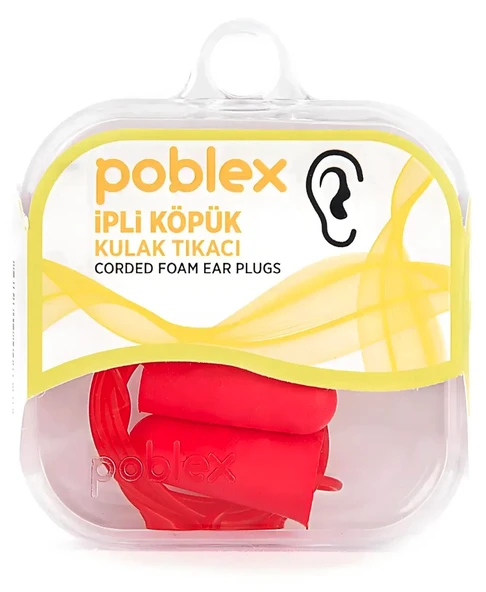 Poblex İpli Köpük Kulak Tıkacı ürün görseli 1