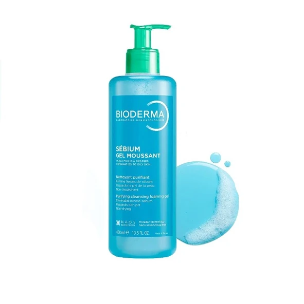 Bioderma Sebium Foaming Cilt Temizleme Jeli 400 ml ürün görseli 1