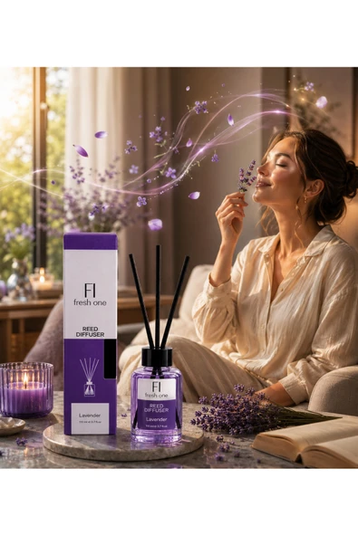 Lavanta Çubuklu Oda Kokusu 110 ml Kalıcı Ferah Dekoratif Ev Ofis Ortam Kokusu ürün görseli 1