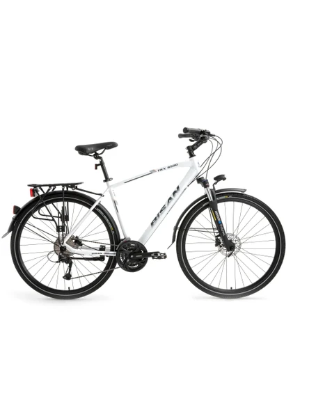 BİSAN TRX 8500 CITY ERKEK ŞEHİR BİSİKLETİ 50CM HD 28 JANT 27 VİTES MAT BEYAZ LACİVERT ürün görseli 1